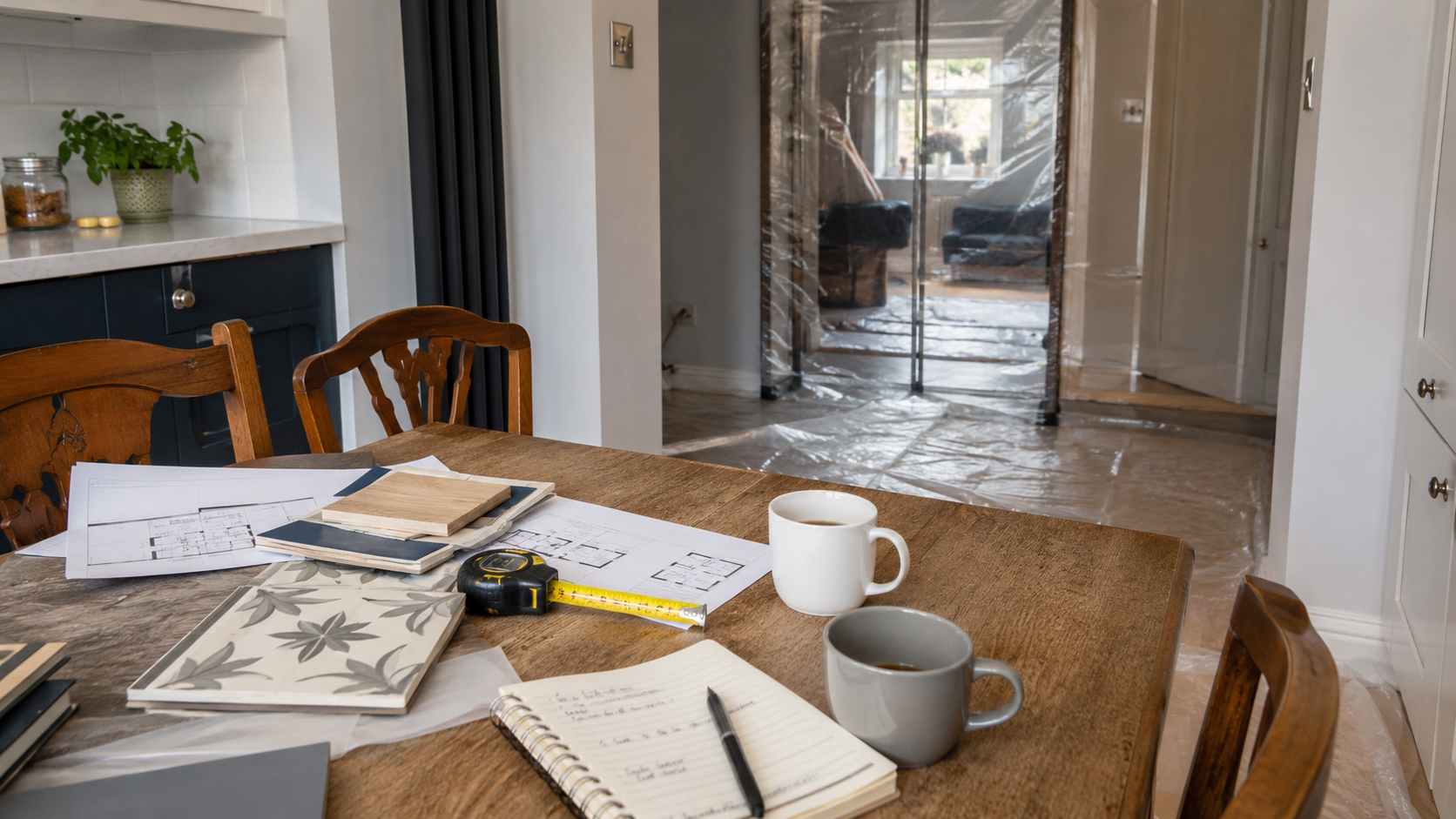 Bathroom renovation while living at home in Dublin with protected hallway access